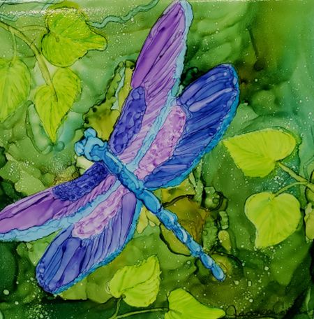 Alcohol Inks Project: Dragonfly
