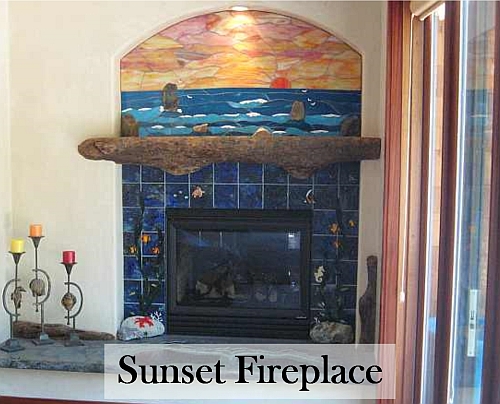Sunset Fireplace Button